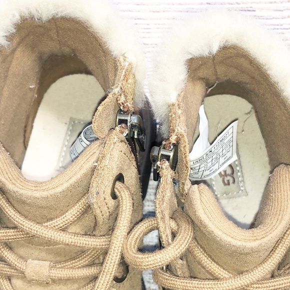 Ugg Australia Kids Tan Azell Hiker Suede Ankle Winter Boots shoes Size 11Toddler - Picture 9 of 11